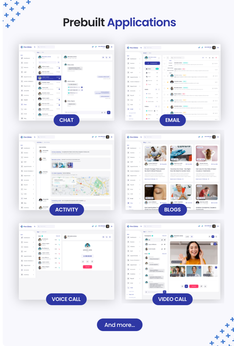 Preclinic - Mẫu giao diện cho admin