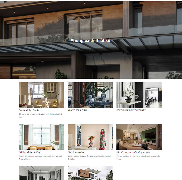 Fullcode wordpress thiết kế thi công kiến trúc và nội thất hiện đại