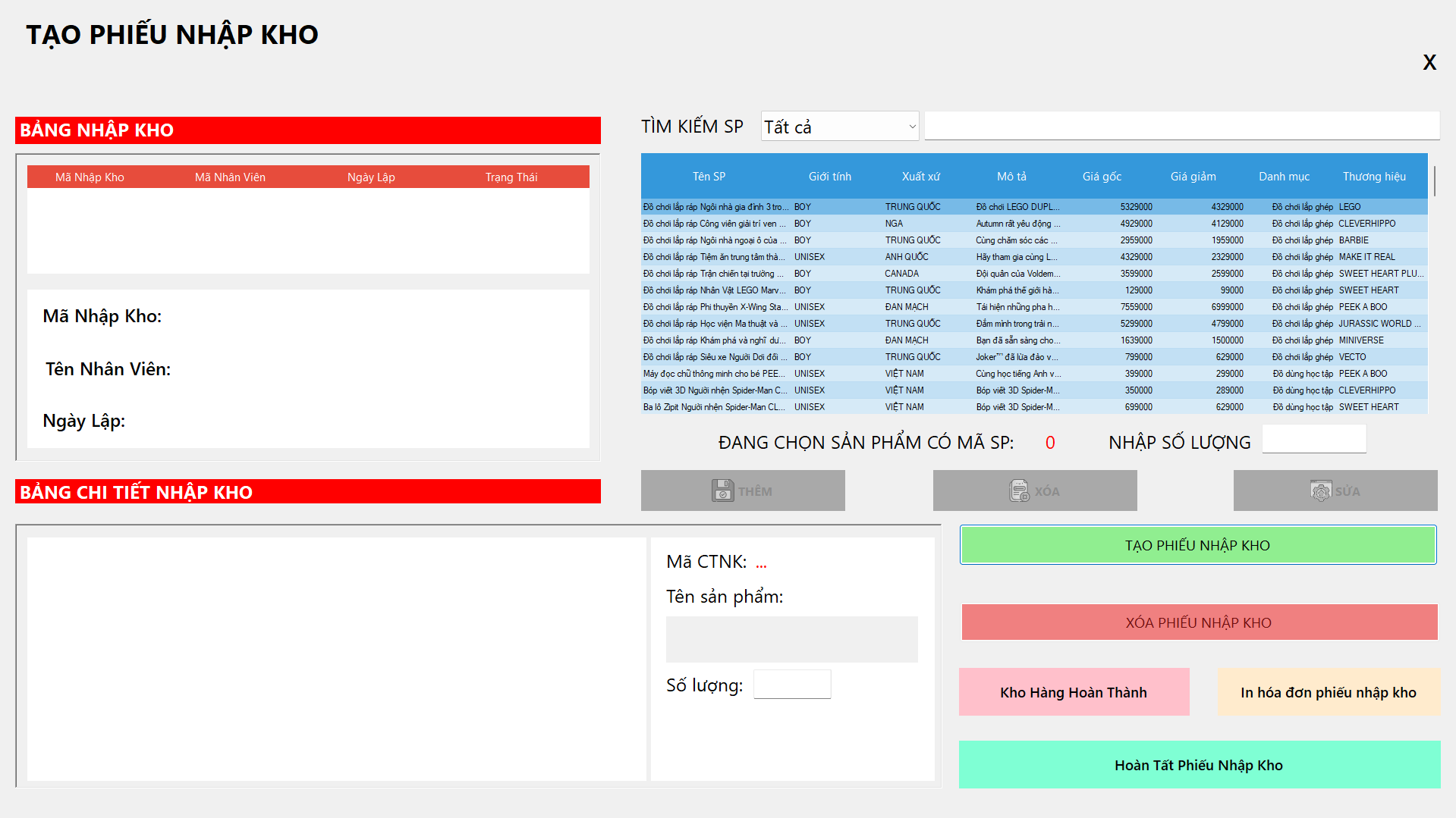 Full Source + Báo cáo | Phần Mềm Quản Lý Cửa Hàng Đồ Chơi | .NET C# + SQLServer