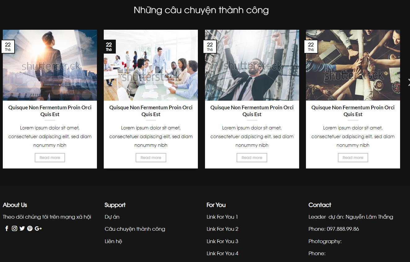 Fullcode website wordpress giới thiệu profile cá nhân cực chất, đẹp chuyên nghiệp giá rẻ