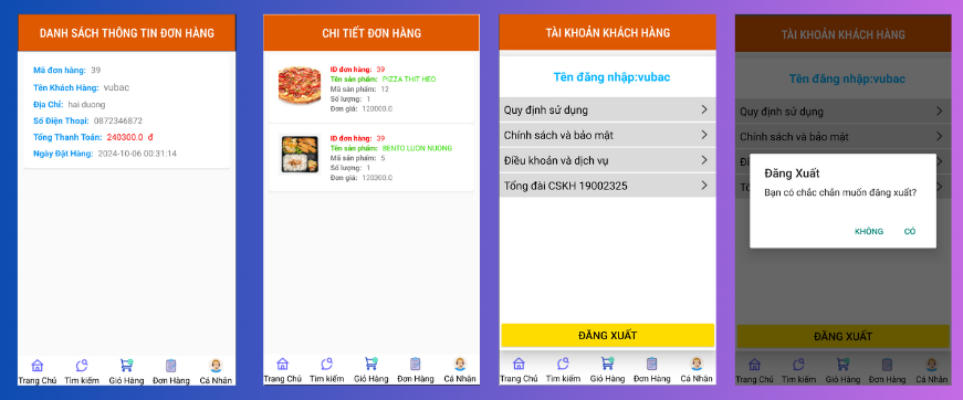 (ANDROID JAVA + SQLITE + BÁO CÁO WORD) App bán hàng android đặt đồ ăn có đầy đủ chức năng quản trị và đặt hàng, xem giỏ hàng thanh toán