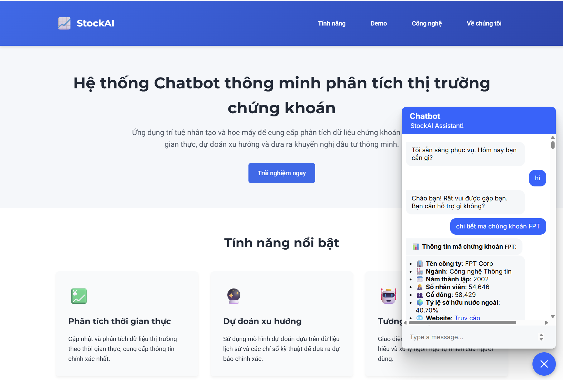 Đồ án tốt nghiệp Xây dựng ứng dụng RASA Chatbot thông minh trong phân tích và dự đoán thị trường chứng khoán