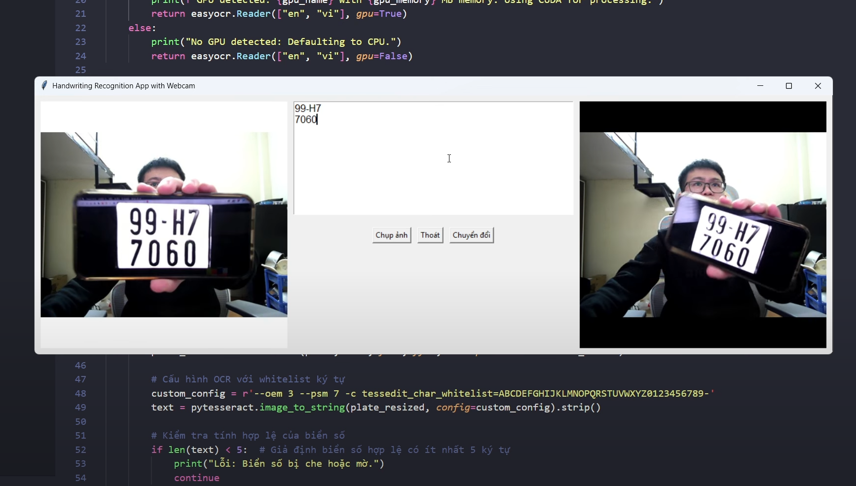 Source Code nhận dạng biển số xe - AI phân tích hình ảnh bằng python