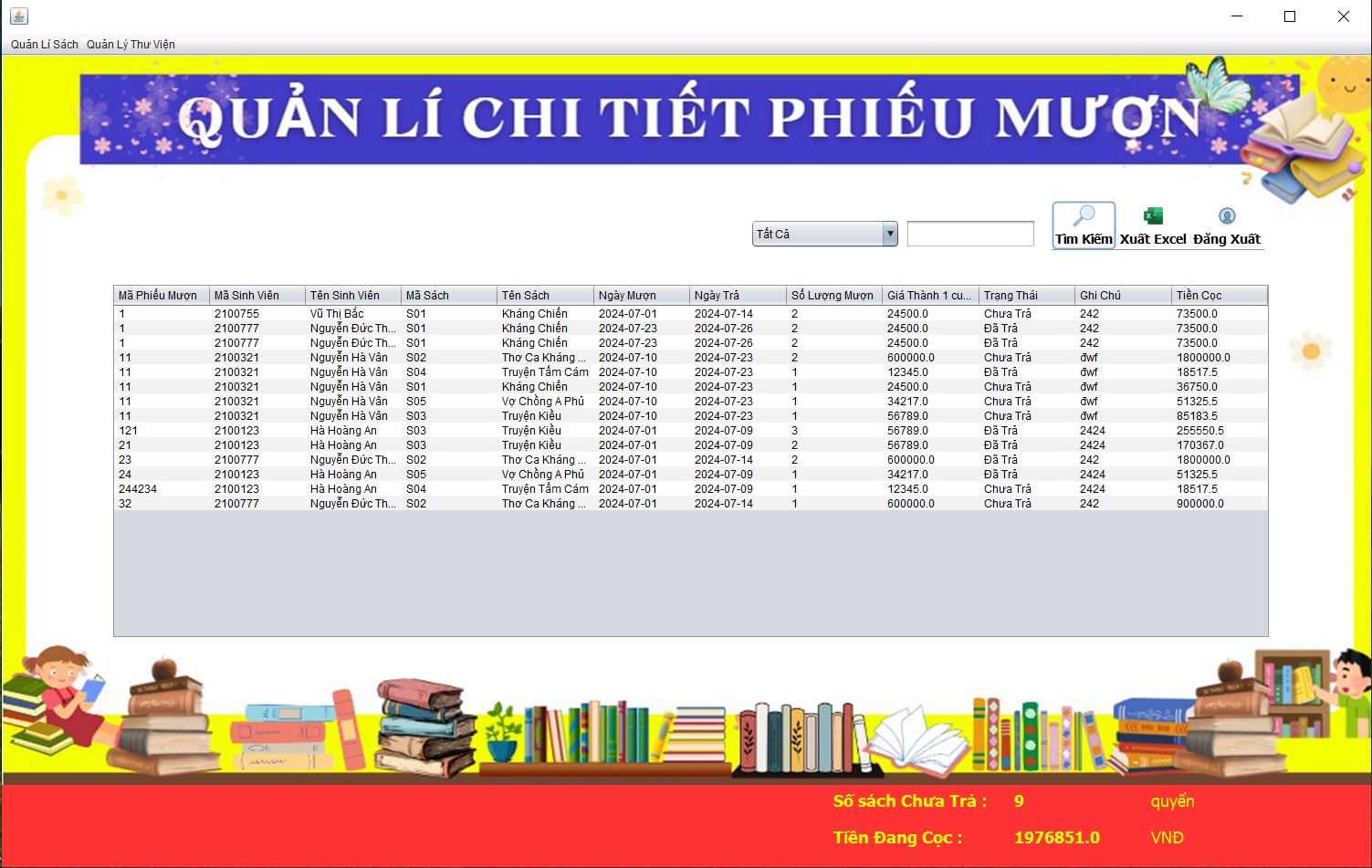 Đồ án + Báo cáo+ Slide phần mềm quản lí thư viện bằng JAVA SWING và SQLSERVER đạt 9.5 điểm đầy đủ chức năng quản trị