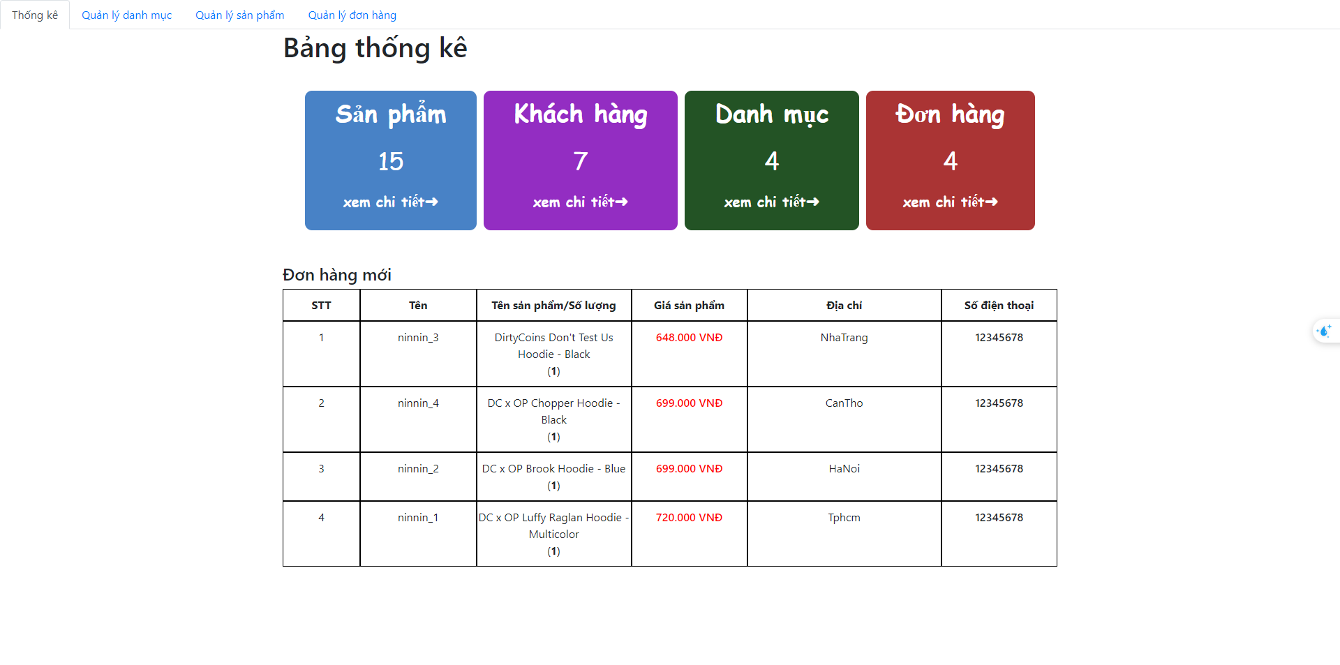 Source Code Website Bán Quần Áo - php - mysql (SQL)