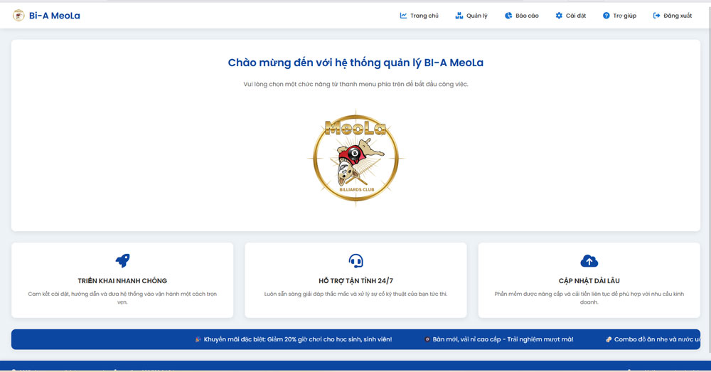 Code đồ án quản lý web Billiards POS - Quản lý Quán Bi-a (HTML/CSS/JS + Node.js/Express + SQLite)