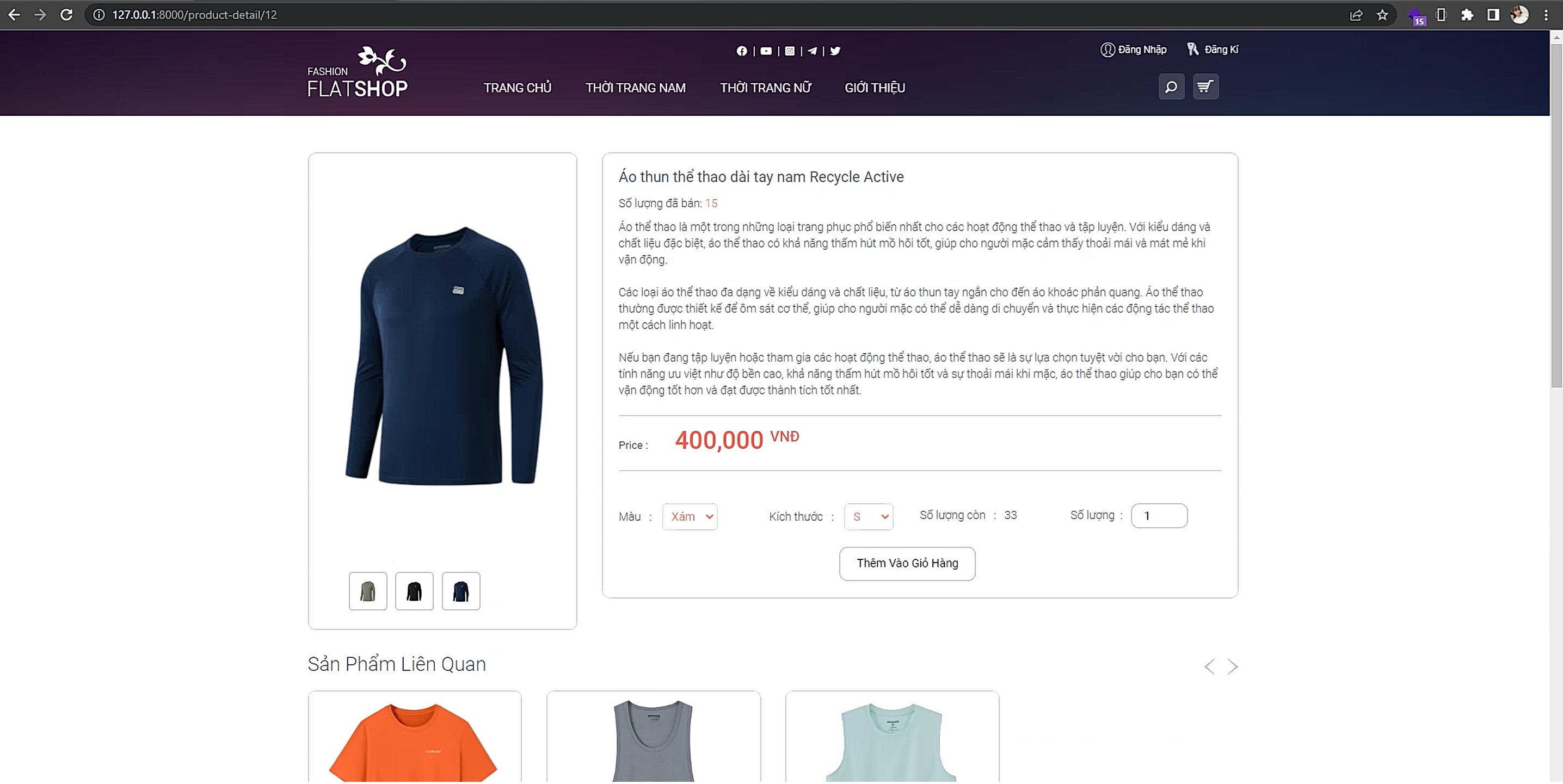 Đồ Án Tốt Nghiệp (9đ) - WebSite Bán Quần Áo Tích Hợp Xác Thực Qua Mail Và Cổng Thanh Toán MoMo