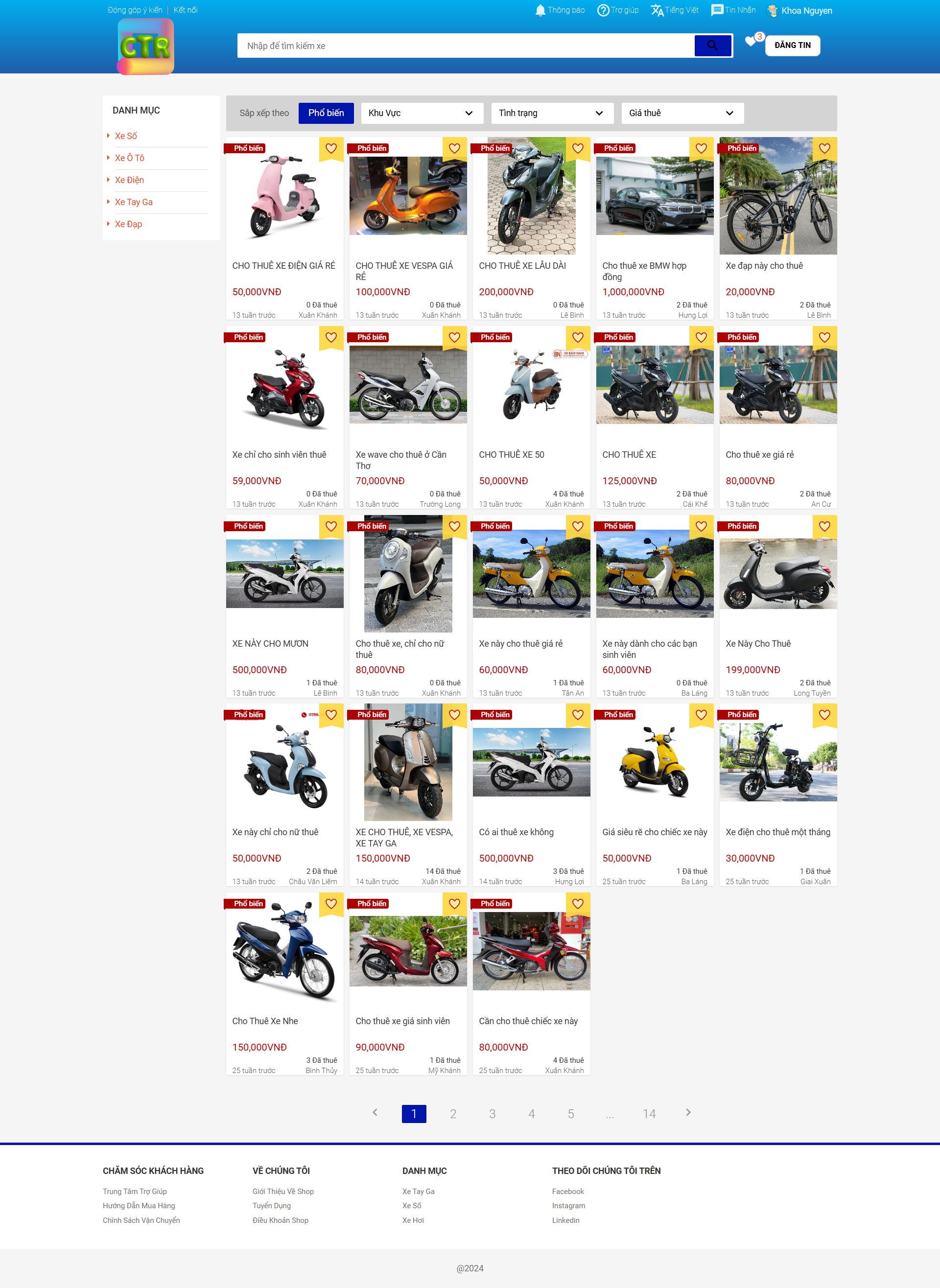 Source code website cho thuê xe dịch vụ thuê xe php mysql đồ án website thuê xe có chức năng chat