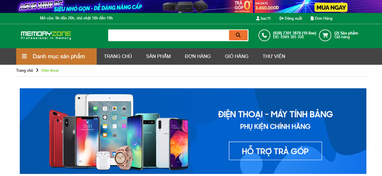 Đồ án + Báo Cáo website shop bán điện thoại bằng PHP & MYSQL đầy đủ chức năng quản trị và người dùng (kèm báo cáo WORD 60 trang đủ 7 loại UML)