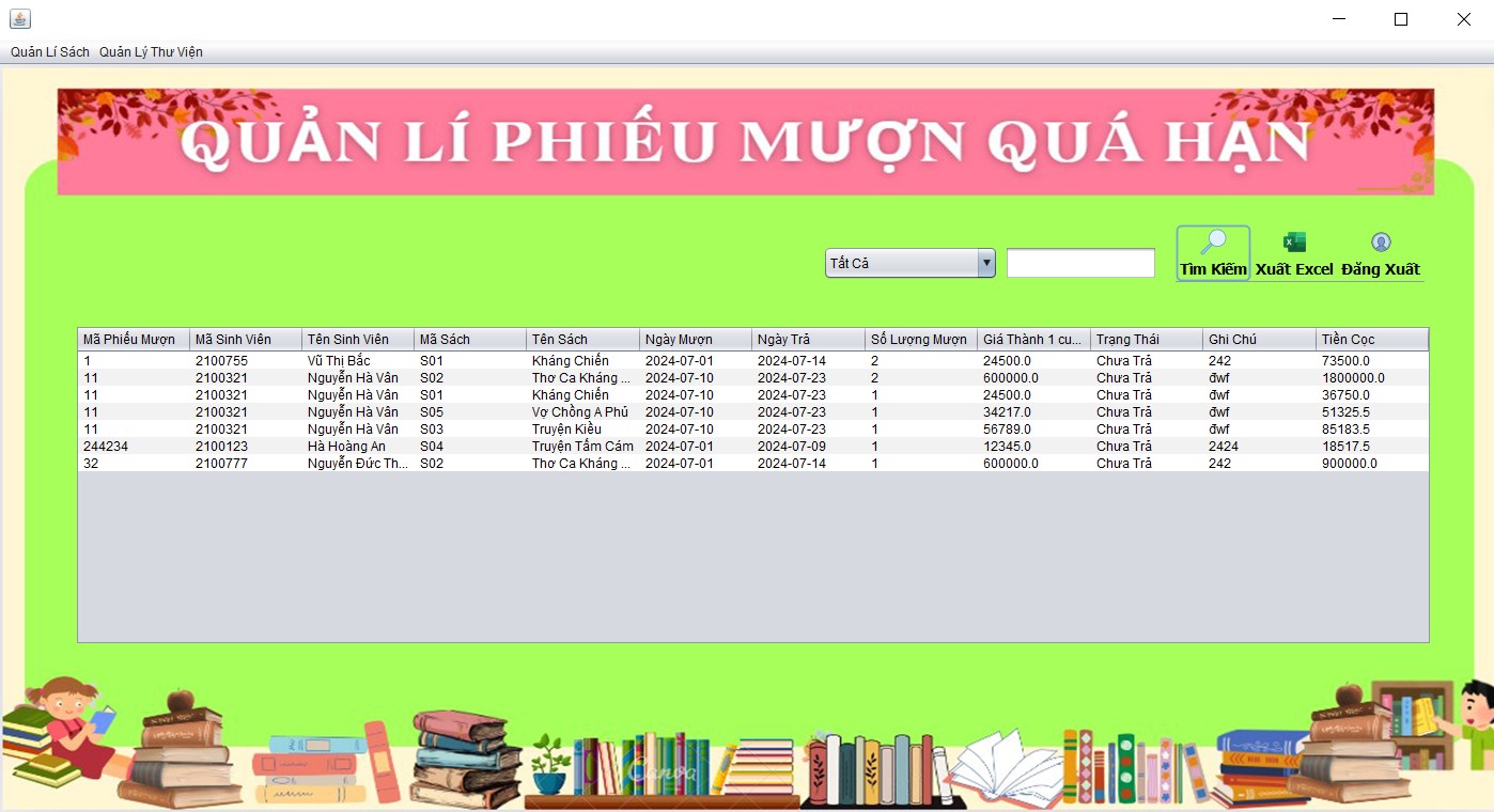 Đồ án + Báo Cáo + Slide phần mềm quản lí thư viện bằng JAVA SWING theo mô hình MVC và SQLSERVER đạt 9.5 điểm đầy đủ chức năng quản trị (có cả bản báo cáo và Slide)..