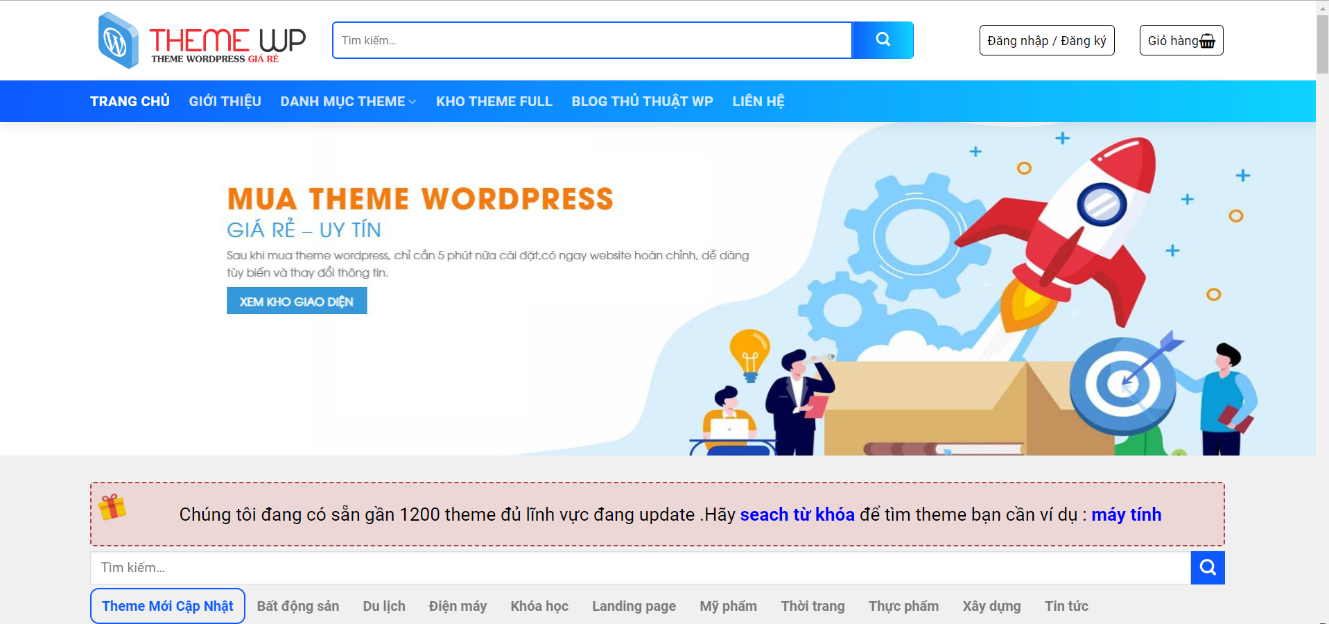 Website bán theme wordpress dịch vụ thiết kế website | Bán giao diện website sản phẩm số plugin